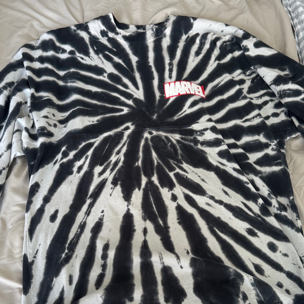 Disney Black and White Tie-Dye Sweater